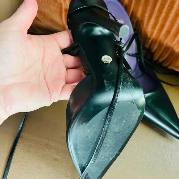 LACE UP HEELED LEATHER SHOES SIZE 6.5 LIKE NEW SMOOTH LEADER SHOES - Picture 11 of 13